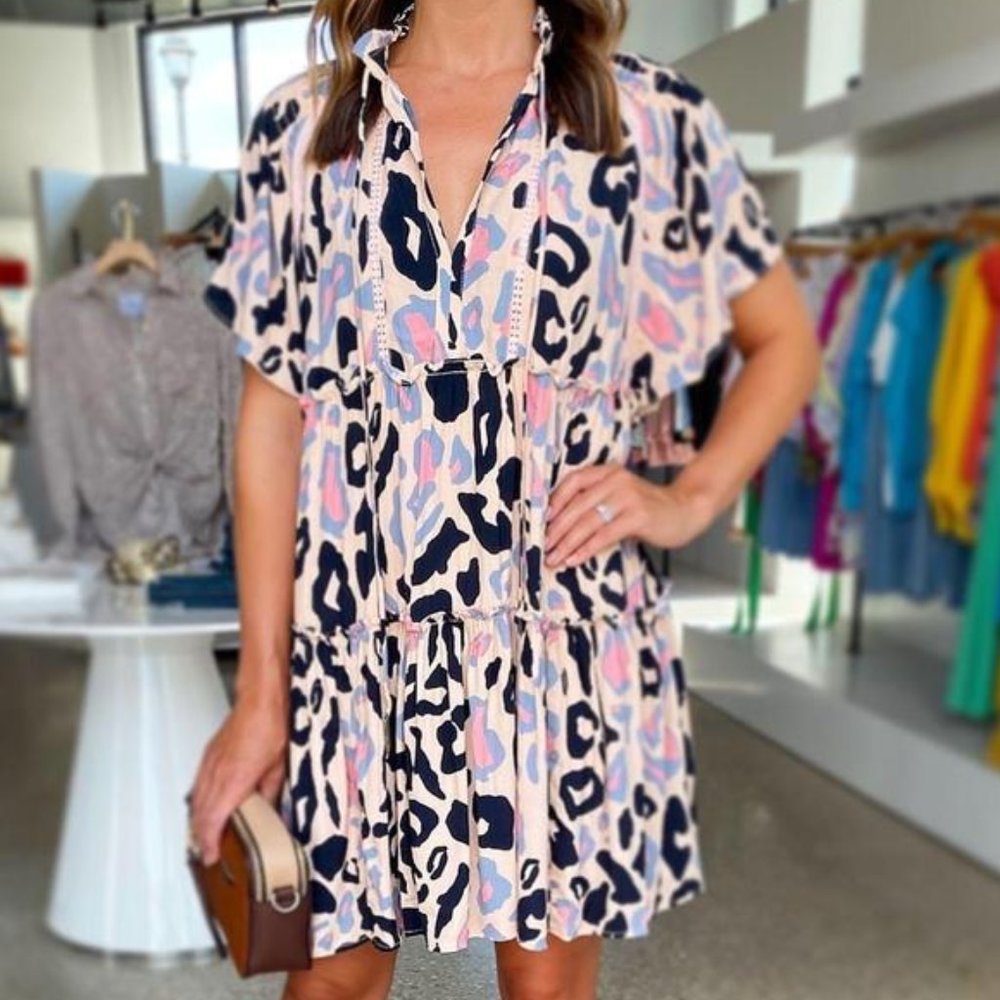 Karlie Leopard Tier Dress